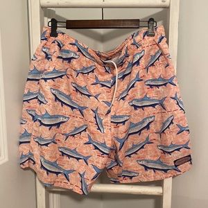 SZ M Men’s Vineyard Vines Lined Bathing Suit Bottom with Velcro back pocket